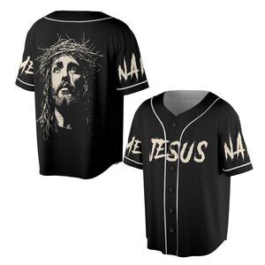 Jesus Unisex Jersey, Custom name Jesus All-over Print Unisex Baseball Jersey